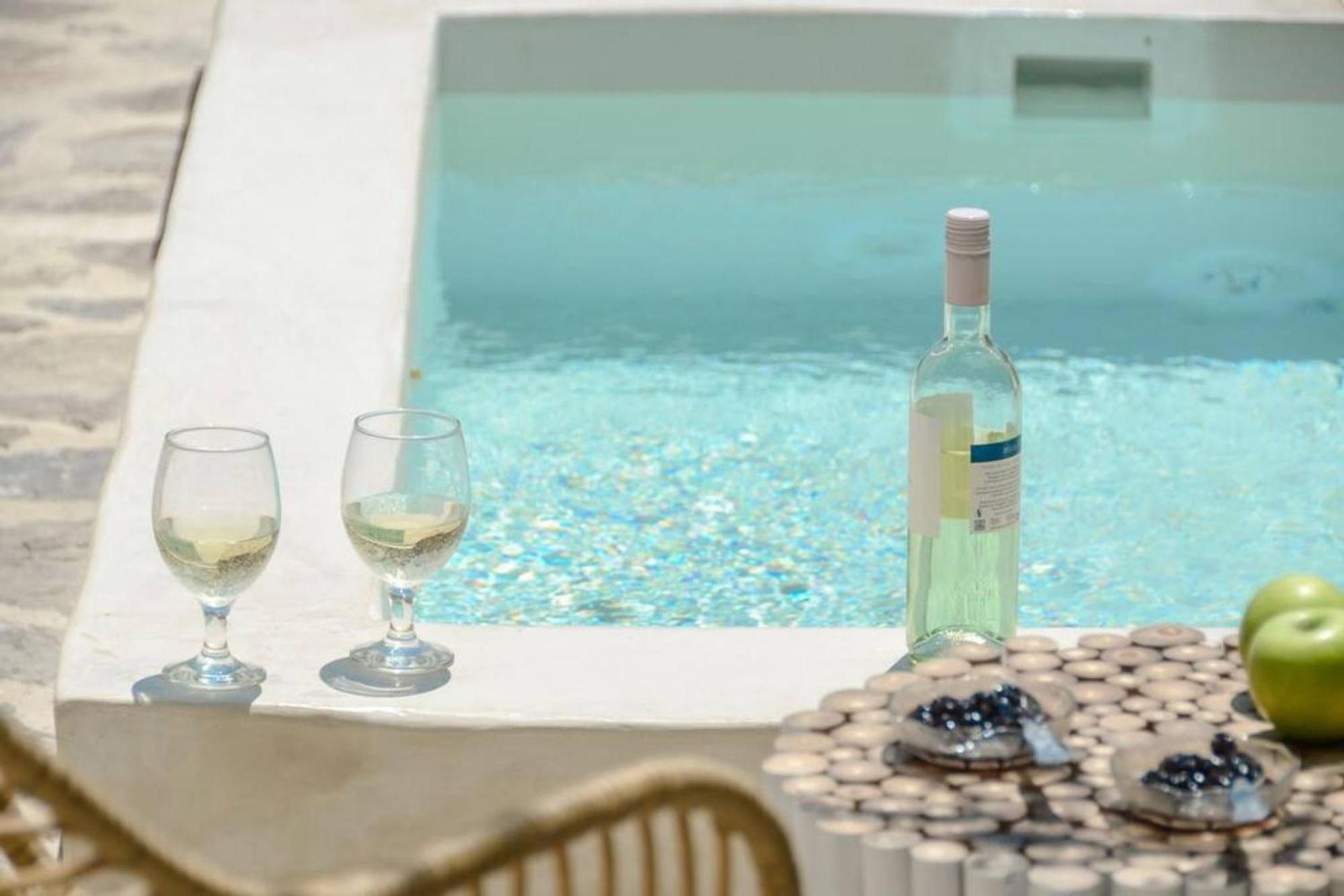 Villa Anthemion Naxos With Outdoor Jacuzzi Ano Sangrion Bagian luar foto