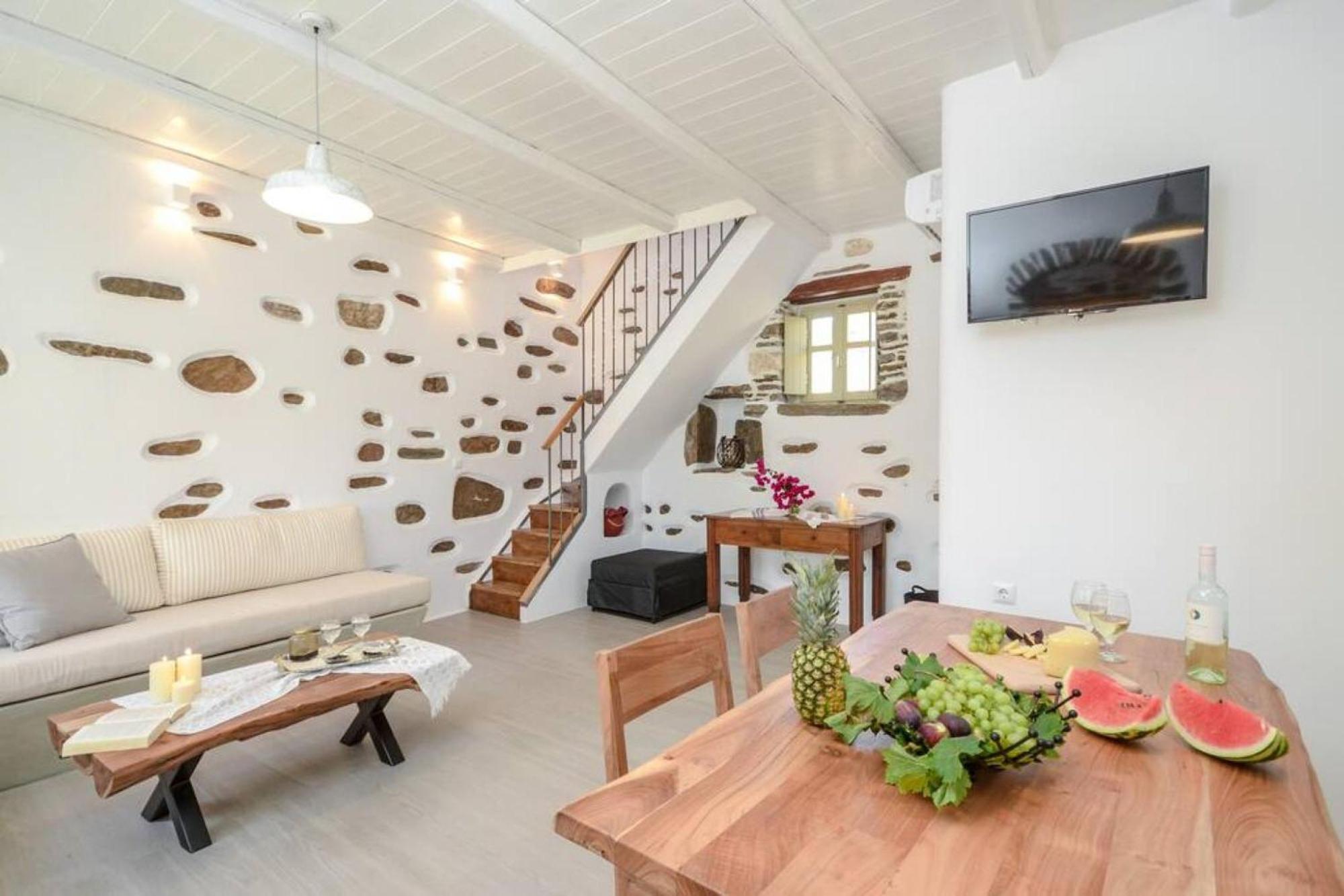Villa Anthemion Naxos With Outdoor Jacuzzi Ano Sangrion Bagian luar foto