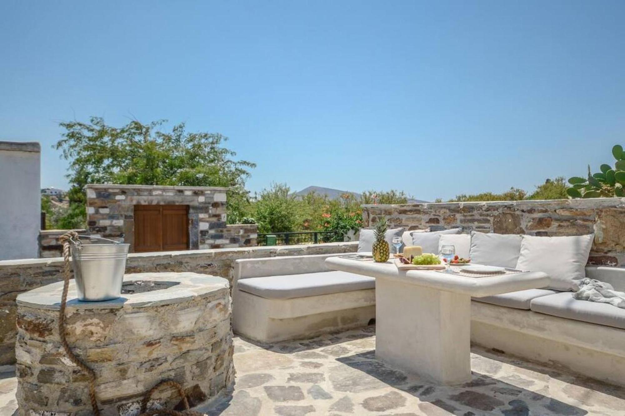 Villa Anthemion Naxos With Outdoor Jacuzzi Ano Sangrion Bagian luar foto
