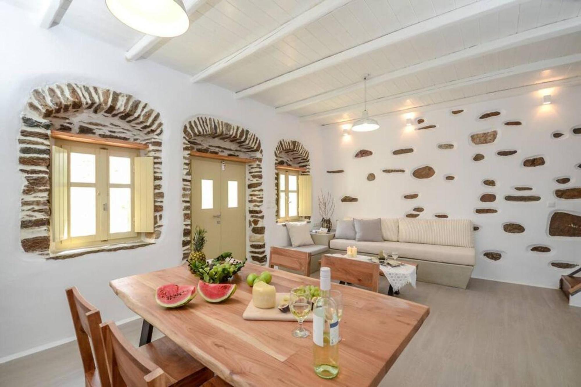 Villa Anthemion Naxos With Outdoor Jacuzzi Ano Sangrion Bagian luar foto